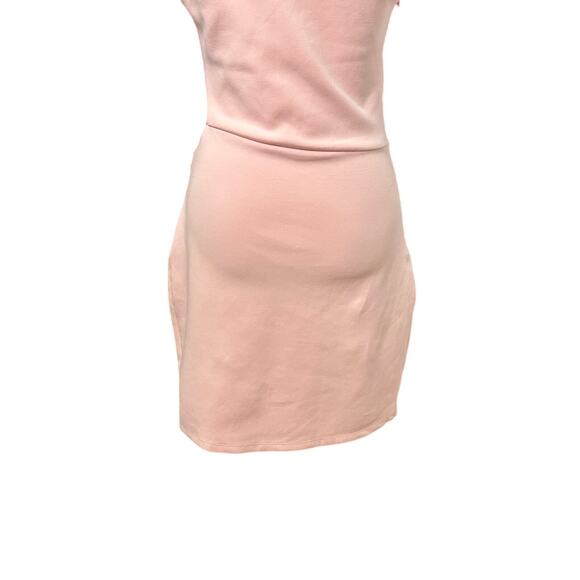 Lulus Bodycon Dress What About Tonight One Shoulder Neckline Stretch Pink M NWOT - Picture 8 of 10